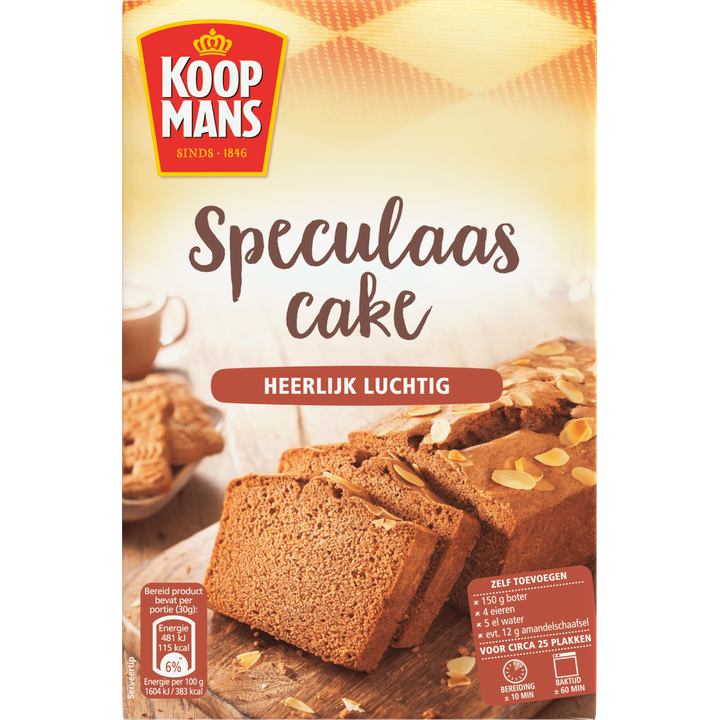 Koopmans Speculaascake Bakmix 400 gram