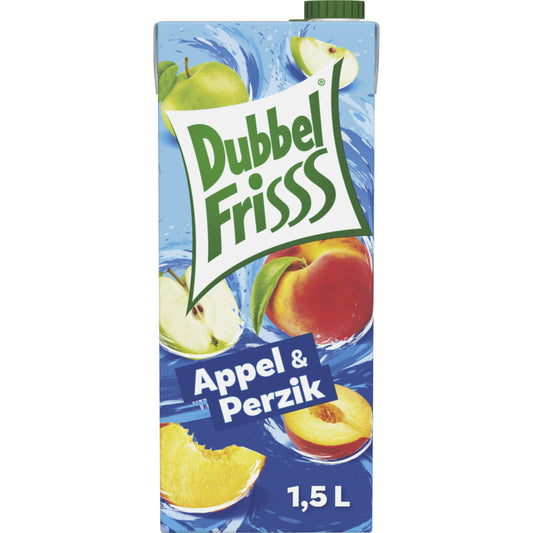 Doppelriss Apfel Pfirsich - 1,5 Liter - Fruchtgetränk