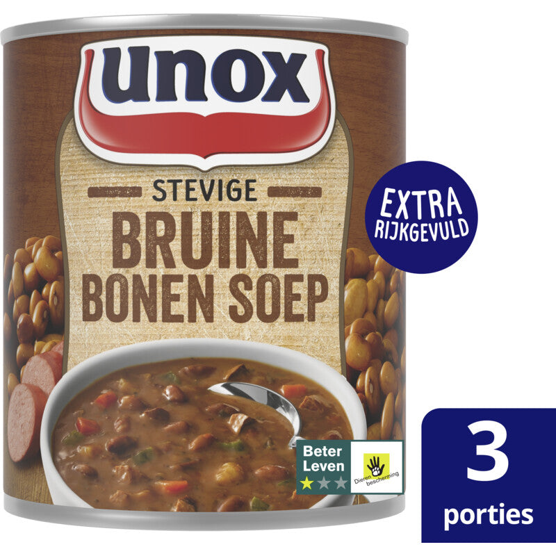 Unox Herzhafte braune Bohnensuppe 3 Portionen - Niederländische Suppe
