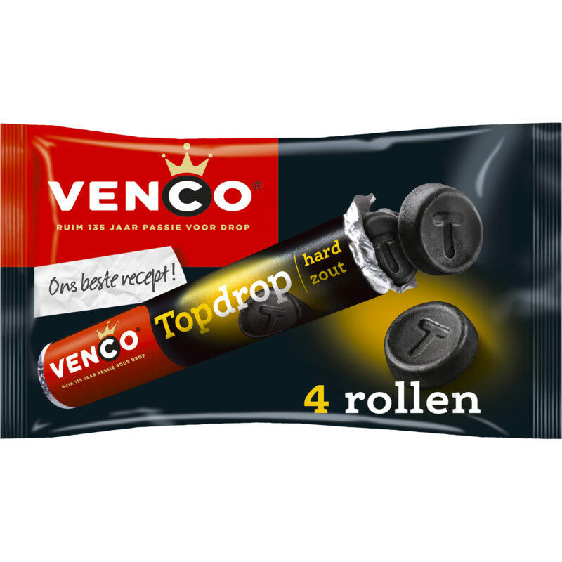 Venco Topdrop Hard Salt 4er-Pack - Süßigkeiten aus den Niederlanden