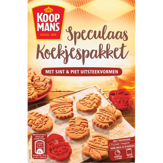 Koopmans Speculaas koekjespakket Sint & Piet bakmix 200 gram