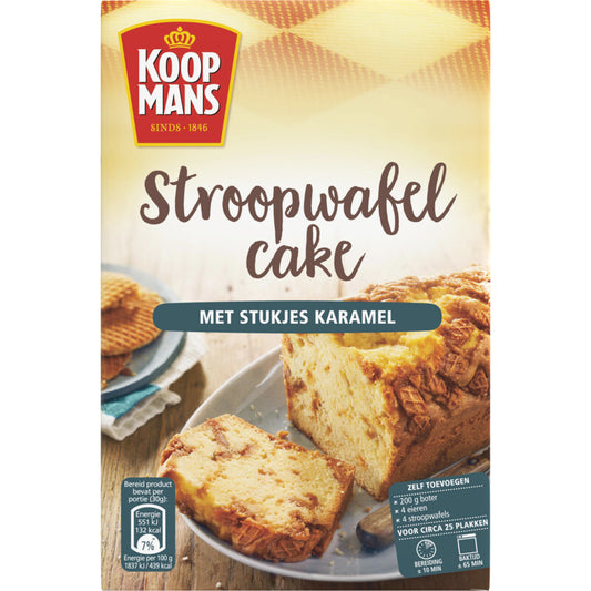 Koopmans Bakmix Stroopwafel Cake met stukjes karamel