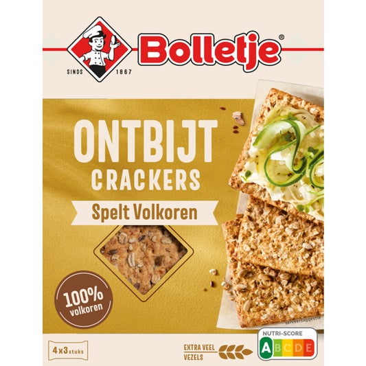 Bolletje Ontbijtcrackers Spelt Volkoren - Nederlands Ontbijt