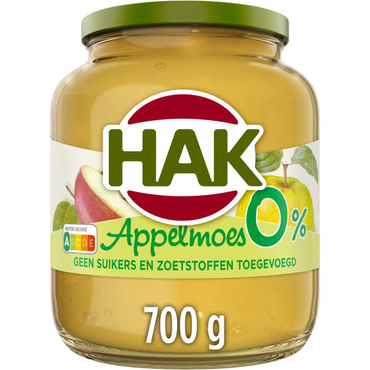 Hak Appelmoes 0% toegevoegde Suikers en zoetstoffen 700 gram